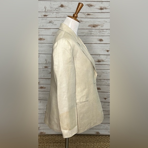 Vintage Talbots linen single-breasted blazer - Picture 4 of 7